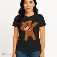 Bear Dancing DAB Bear Party Dancing Bear Teddy Women's T-Shirt thumb 4