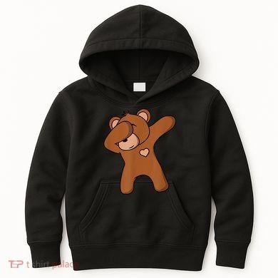 Bear Dancing DAB Bear Party Dancing Bear Teddy Kids Hoodie