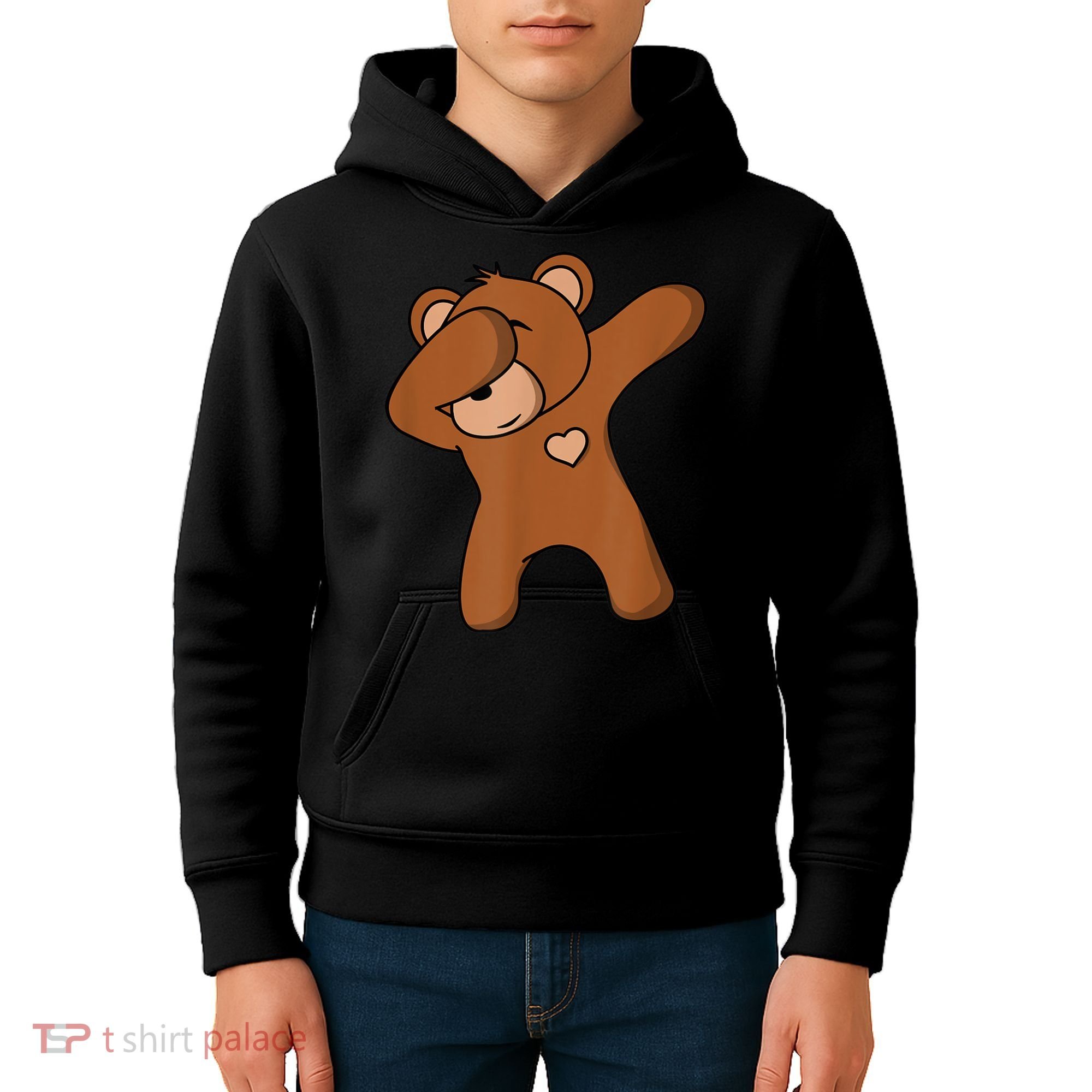 Bear Dancing DAB Bear Party Dancing Bear Teddy Kids Hoodie