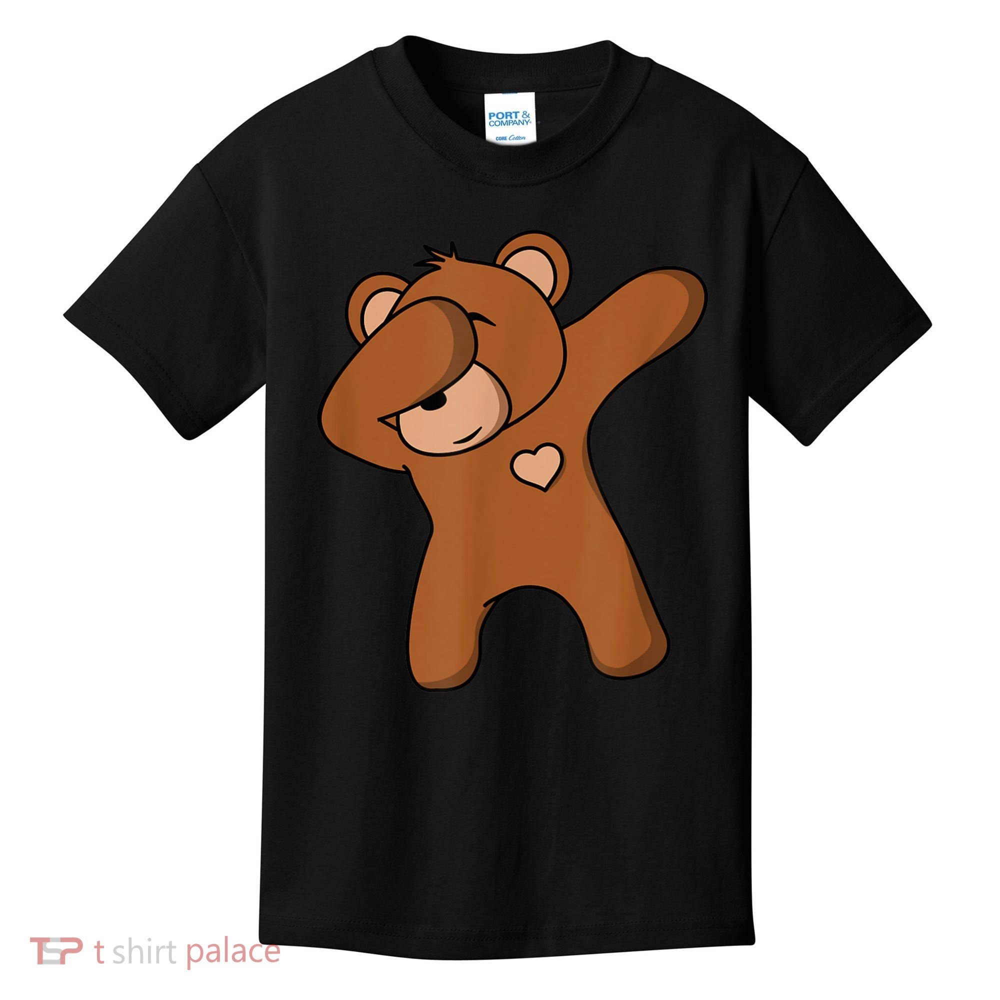 Bear Dancing DAB Bear Party Dancing Bear Teddy Kids T-Shirt