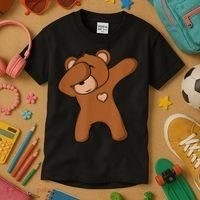 Bear Dancing DAB Bear Party Dancing Bear Teddy Kids T-Shirt thumb 3