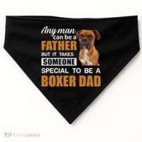 Boxer Dad Dog Lovers Fathers Day USA-Made Doggie Bandana thumb 0