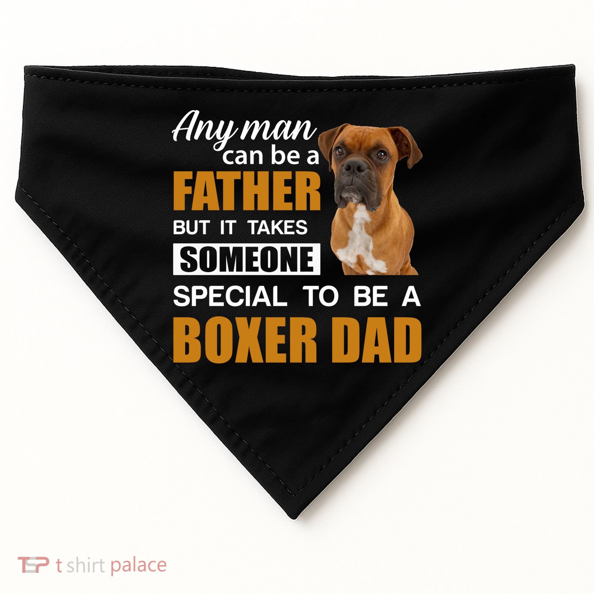 Boxer Dad Dog Lovers Fathers Day USA-Made Doggie Bandana