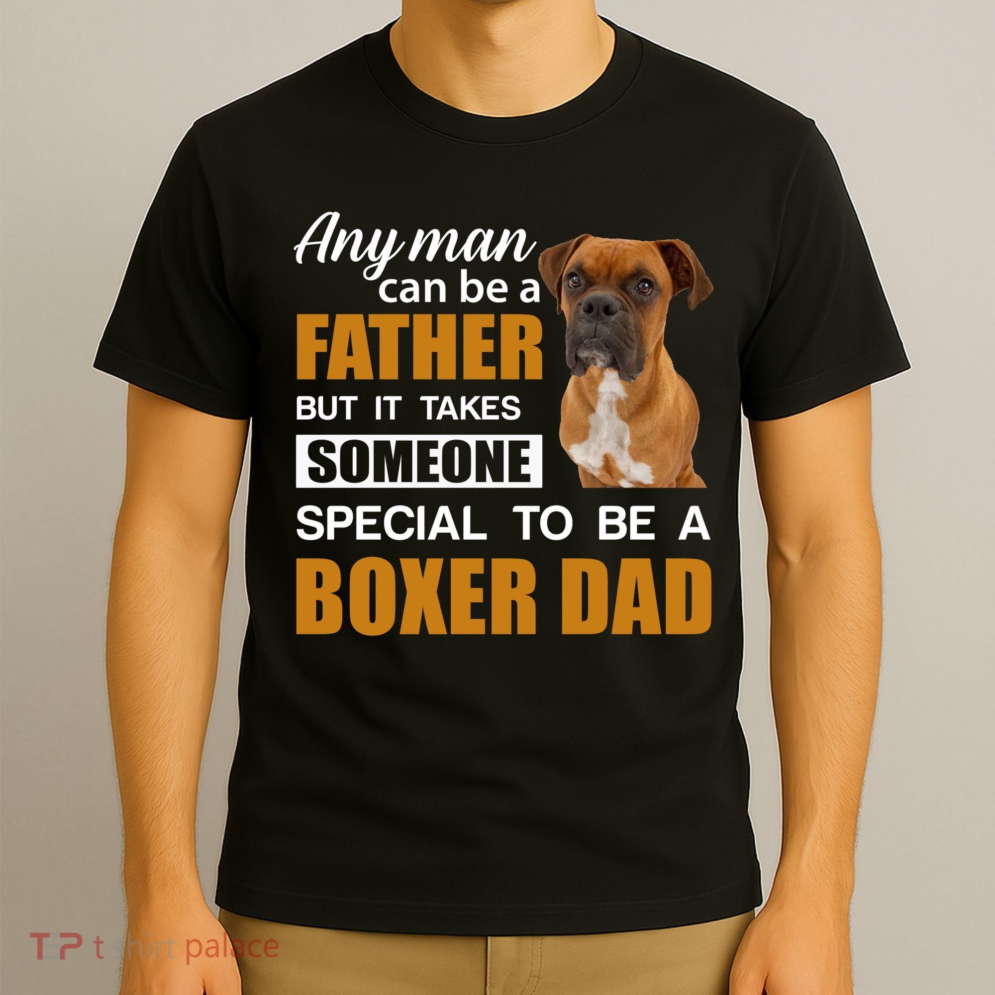 Boxer Dad Dog Lovers Fathers Day T-Shirt