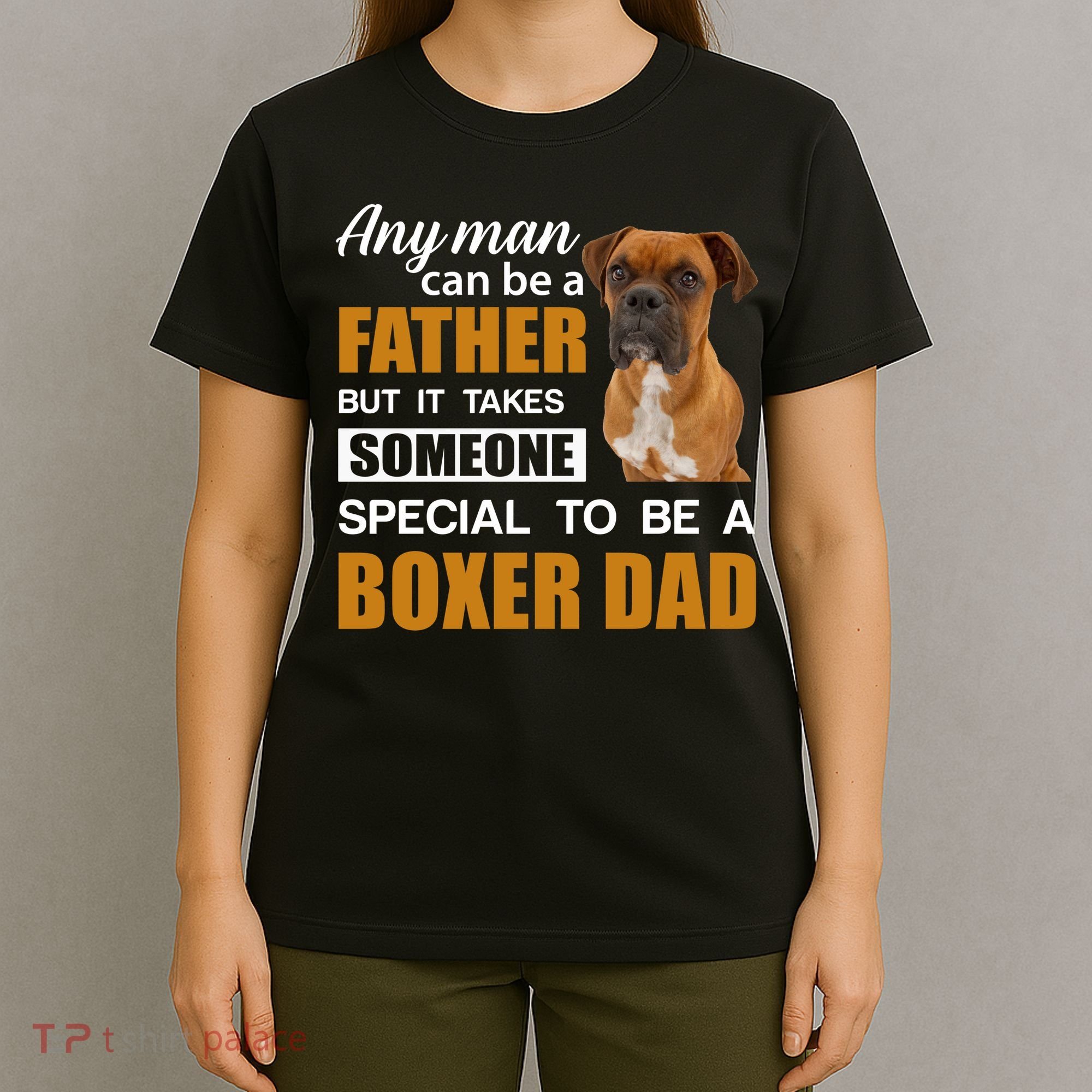 Boxer Dad Dog Lovers Fathers Day T-Shirt
