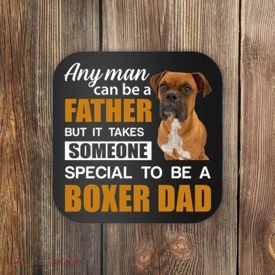 Boxer Dad Dog Lovers Fathers Day Coaster