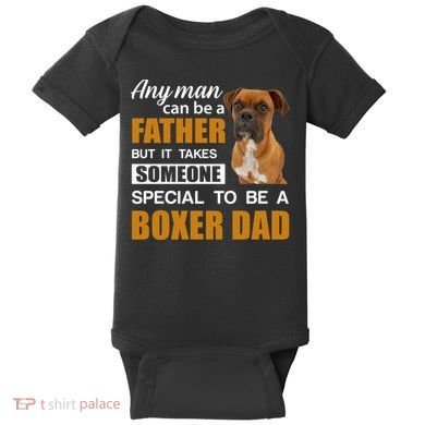Boxer Dad Dog Lovers Fathers Day Baby Bodysuit