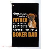 Boxer Dad Dog Lovers Fathers Day Golf Towel thumb 0