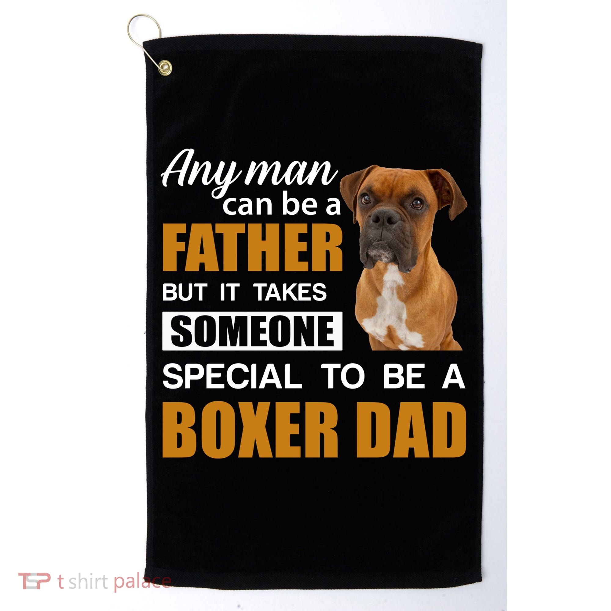Boxer Dad Dog Lovers Fathers Day Golf Towel