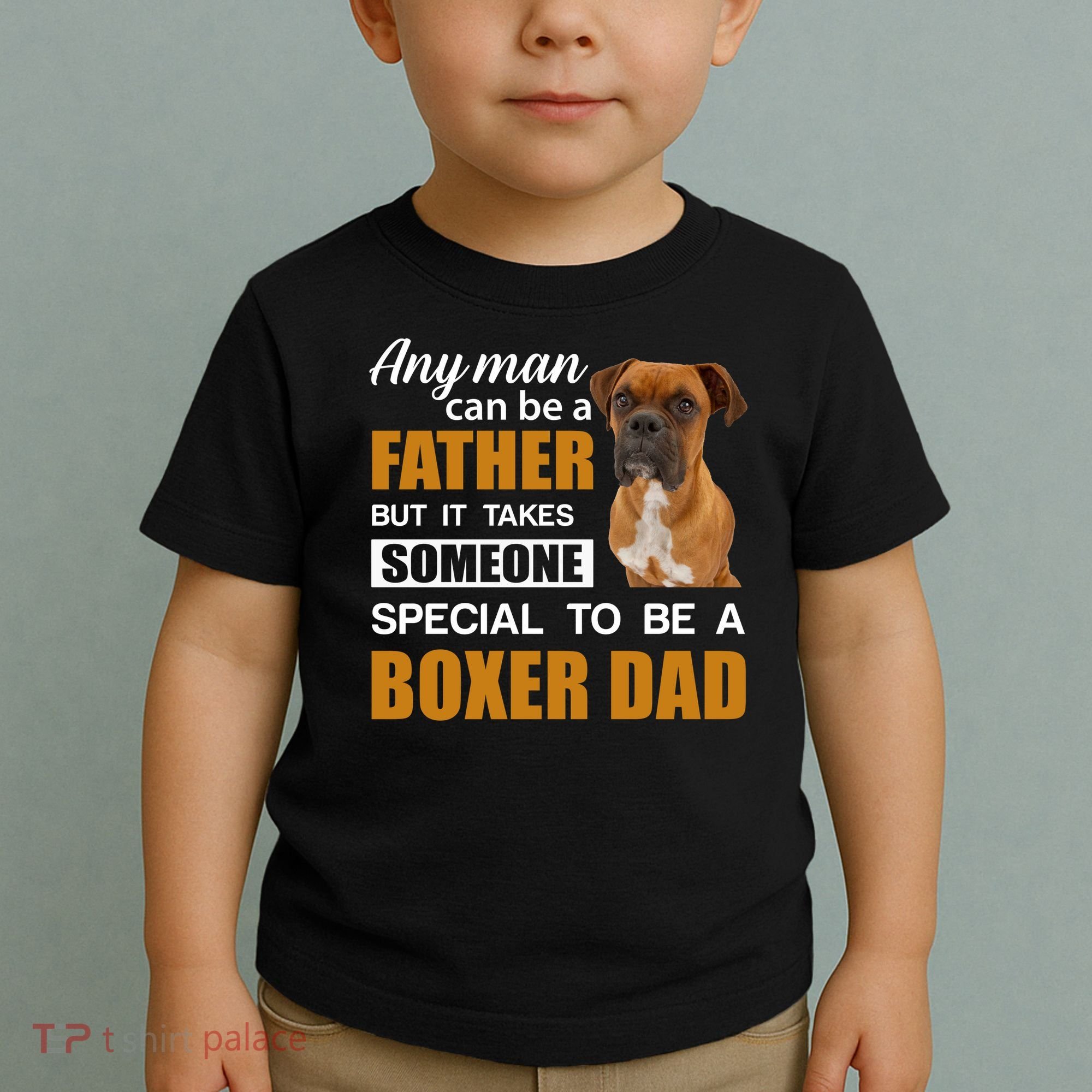 Boxer Dad Dog Lovers Fathers Day Toddler T-Shirt
