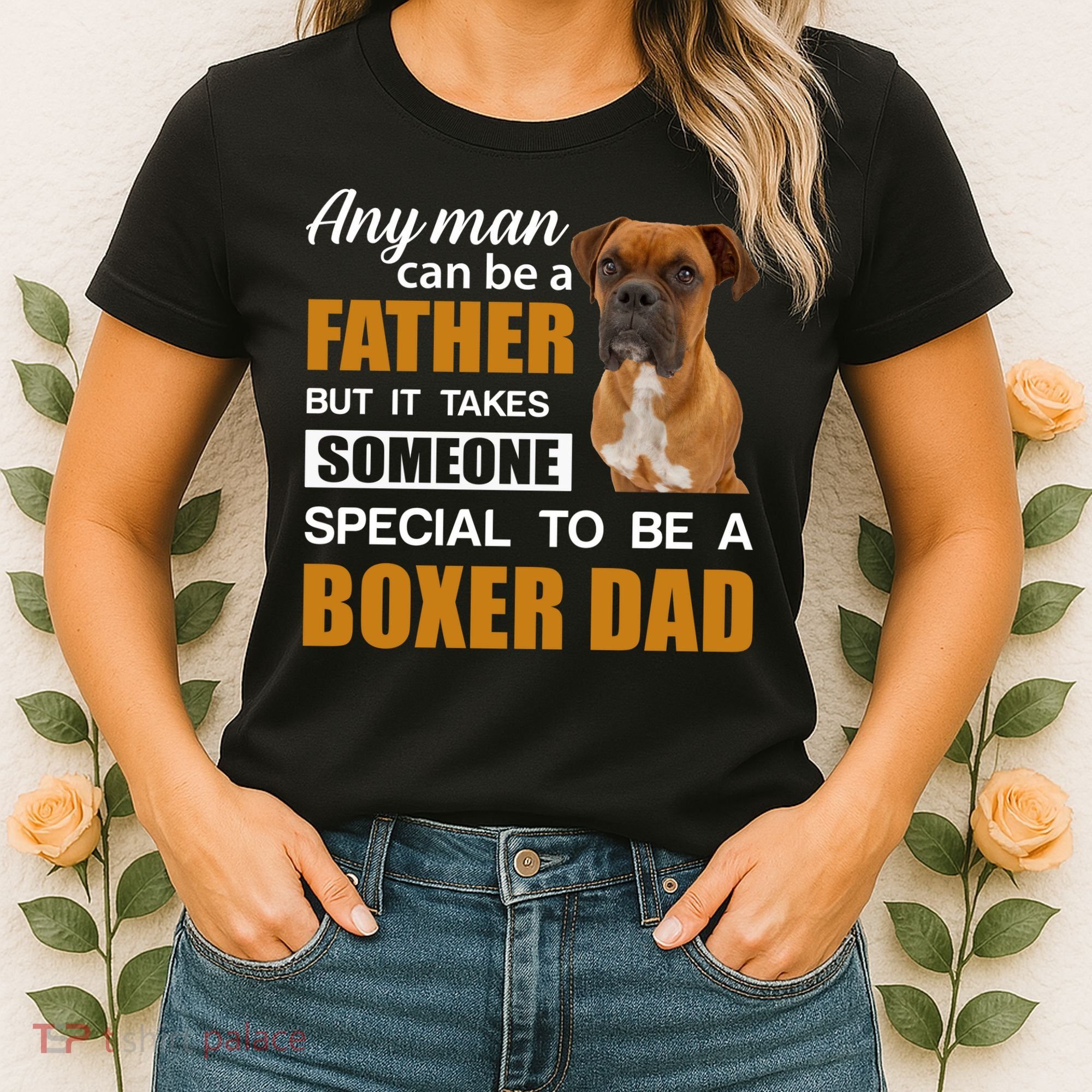 Boxer Dad Dog Lovers Fathers Day Women's T-Shirt