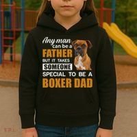 Boxer Dad Dog Lovers Fathers Day Kids Hoodie thumb 3
