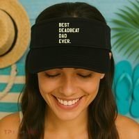 Best Deadbeat Dad Ever Novelty Gag Joke Father Visor thumb 2