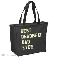 Best Deadbeat Dad Ever Novelty Gag Joke Father Tote Bag thumb 2