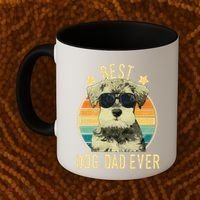 Best Dog Dad Ever Miniature Schnauzer Fathers Day Gift Coffee Mug thumb 2