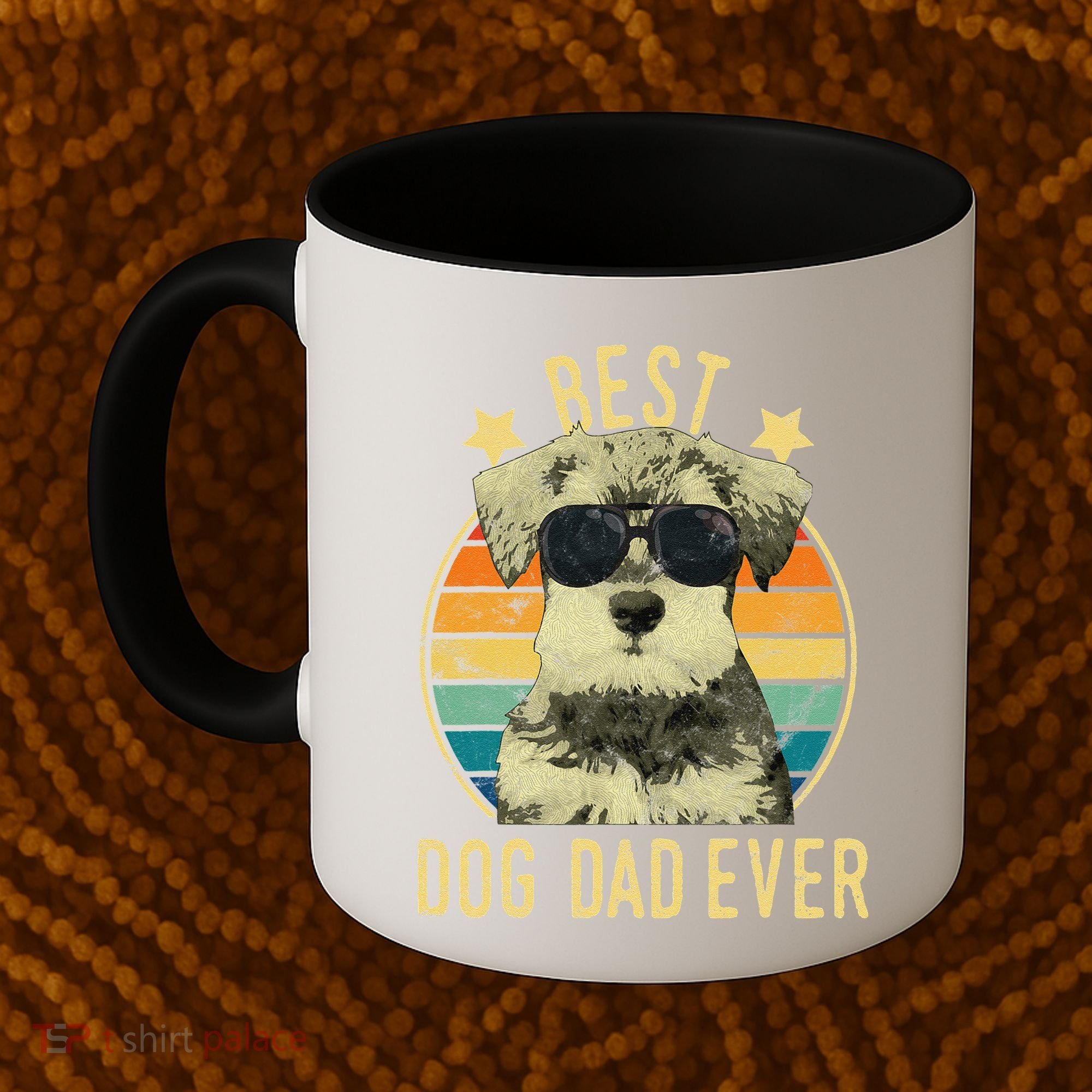 Best Dog Dad Ever Miniature Schnauzer Fathers Day Gift Coffee Mug