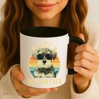 Best Dog Dad Ever Miniature Schnauzer Fathers Day Gift Coffee Mug thumb 3