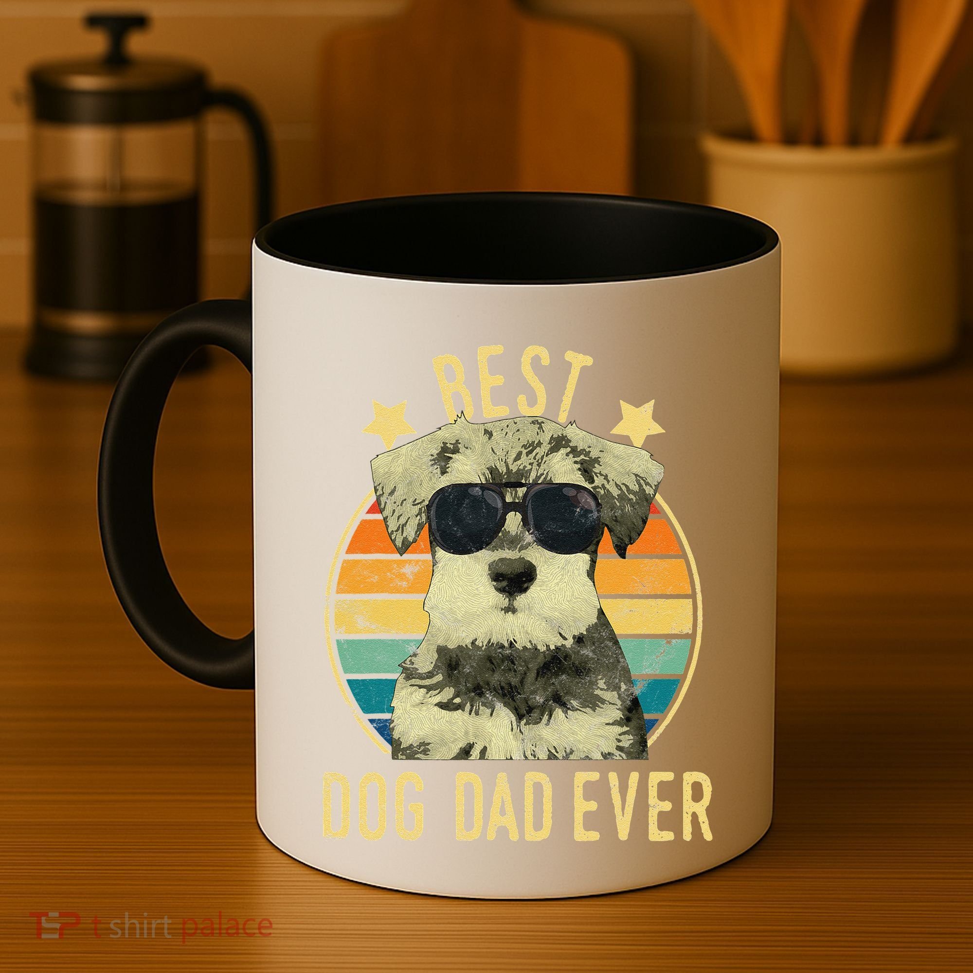 Best Dog Dad Ever Miniature Schnauzer Fathers Day Gift Coffee Mug