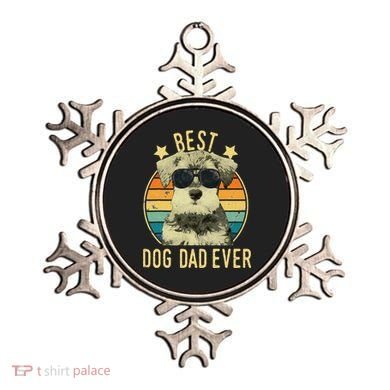 Best Dog Dad Ever Miniature Schnauzer Fathers Day Gift Ornament