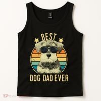 Best Dog Dad Ever Miniature Schnauzer Fathers Day Gift Tank Top thumb 2