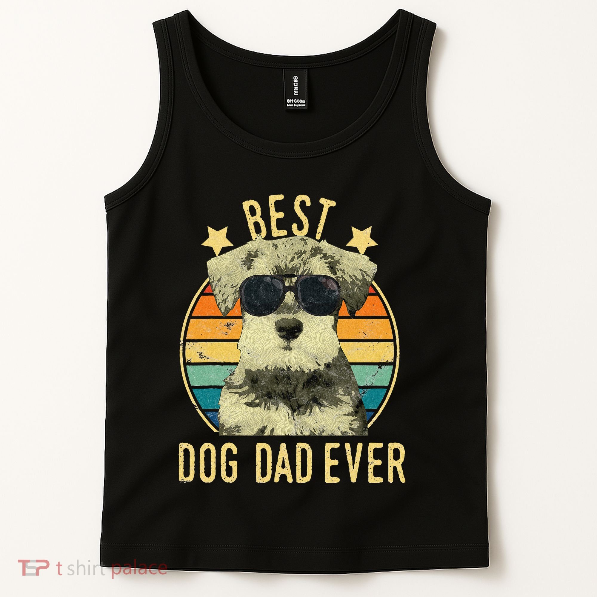 Best Dog Dad Ever Miniature Schnauzer Fathers Day Gift Tank Top