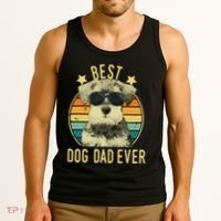 Best Dog Dad Ever Miniature Schnauzer Fathers Day Gift Tank Top thumb 3