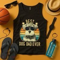 Best Dog Dad Ever Miniature Schnauzer Fathers Day Gift Tank Top thumb 4