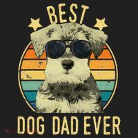 Best Dog Dad Ever Miniature Schnauzer Fathers Day Gift Golf Towel thumb 3