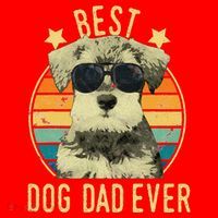 Best Dog Dad Ever Miniature Schnauzer Fathers Day Gift Santa Hat thumb 1