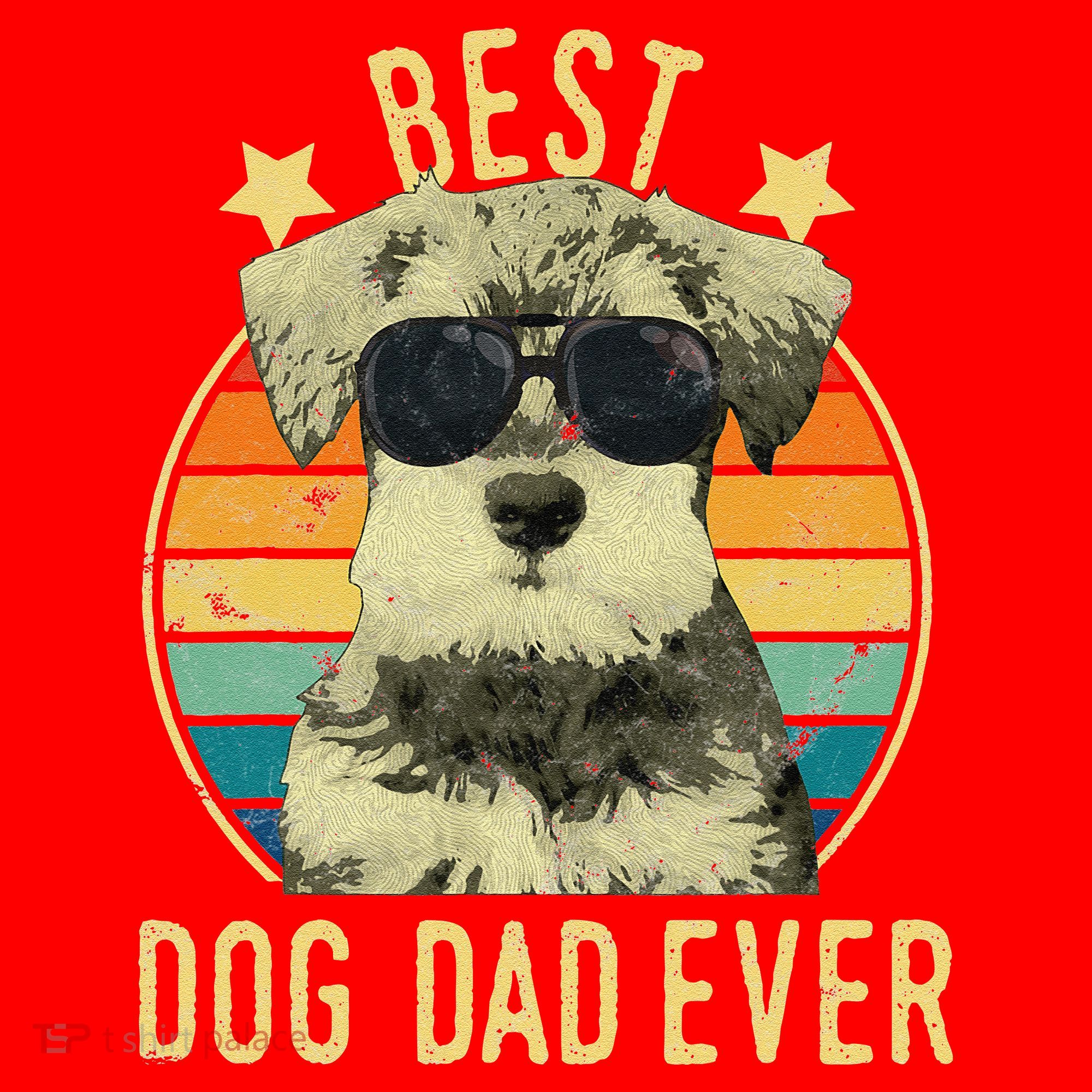 Best Dog Dad Ever Miniature Schnauzer Fathers Day Gift Santa Hat