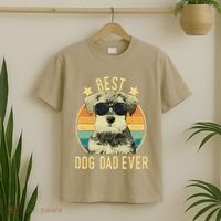 Best Dog Dad Ever Miniature Schnauzer Fathers Day Gift T-Shirt thumb 2