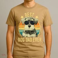 Best Dog Dad Ever Miniature Schnauzer Fathers Day Gift T-Shirt thumb 3
