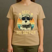 Best Dog Dad Ever Miniature Schnauzer Fathers Day Gift T-Shirt thumb 4