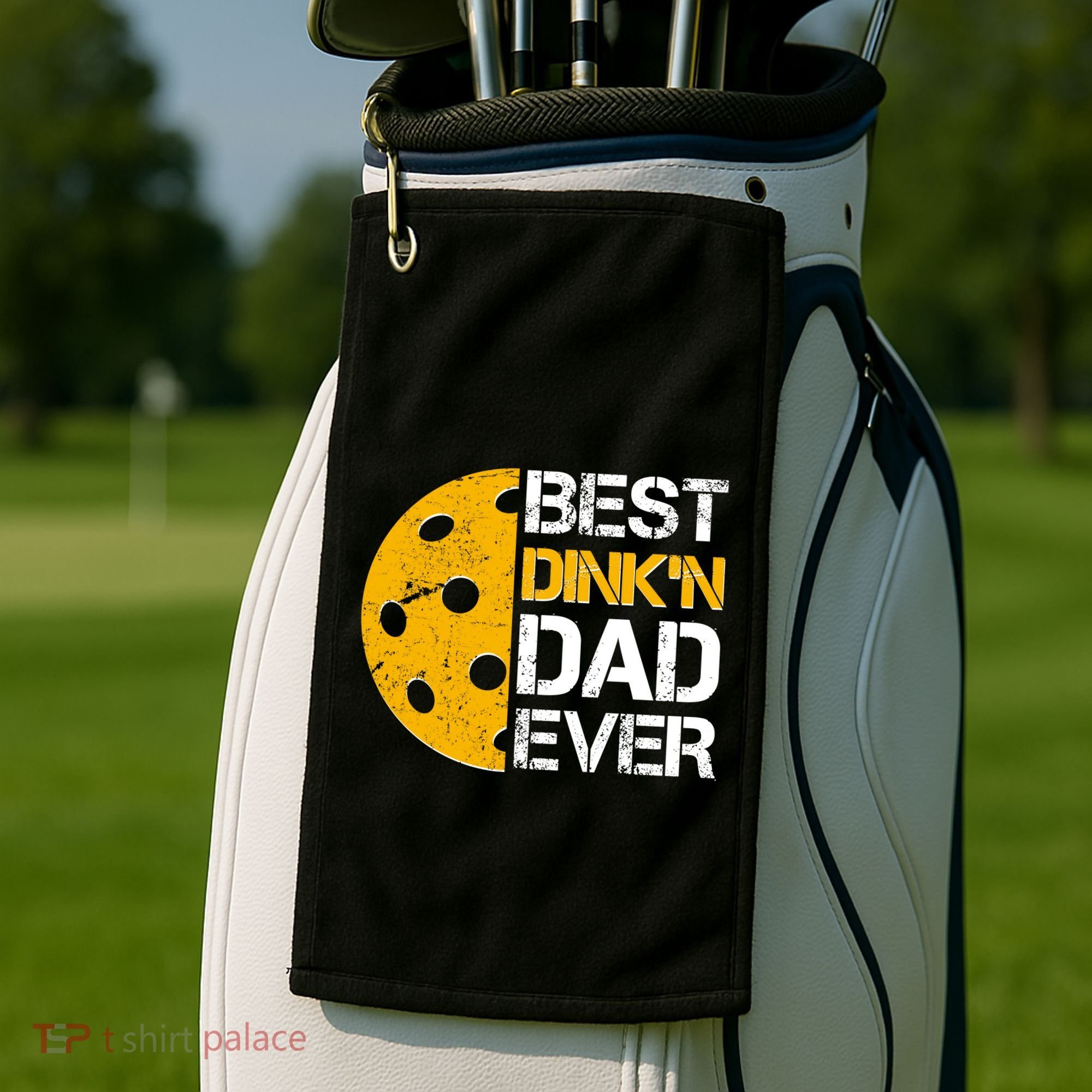 Best Dinkn Dad Ever Pickle Ball Golf Towel