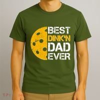 Best Dinkn Dad Ever Pickle Ball T-Shirt thumb 3