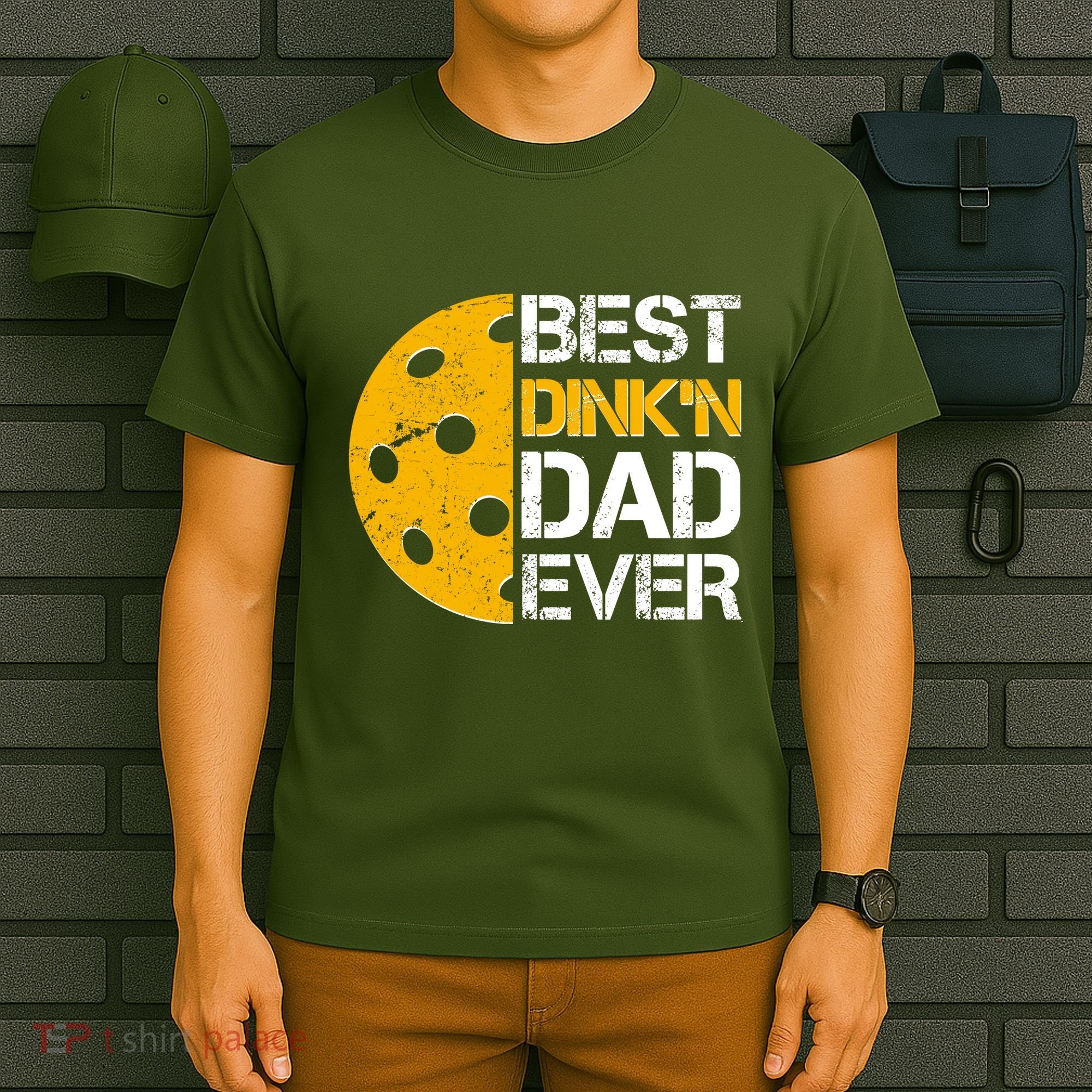 Best Dinkn Dad Ever Pickle Ball T-Shirt