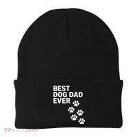 Best Dog Dad Ever Present For Fathers Day Beanie thumb 0