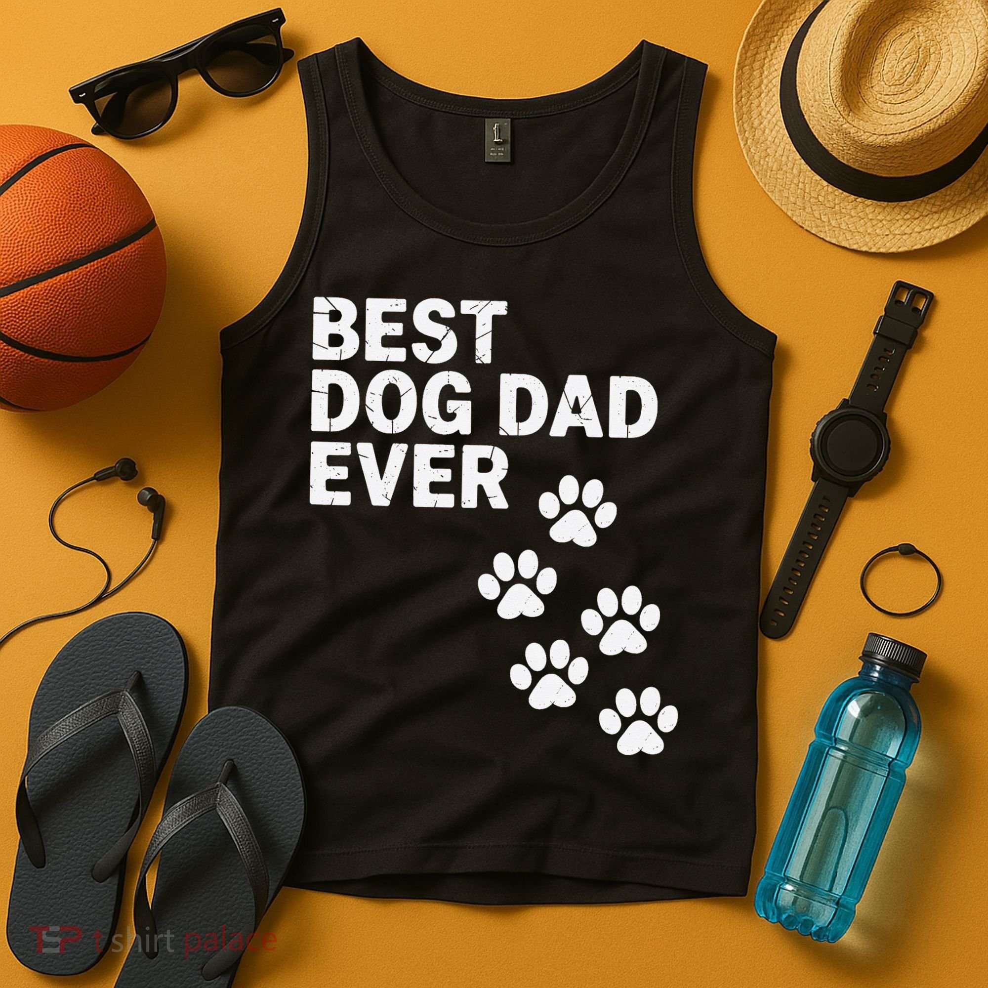 Best Dog Dad Ever Present For Fathers Day Tank Top