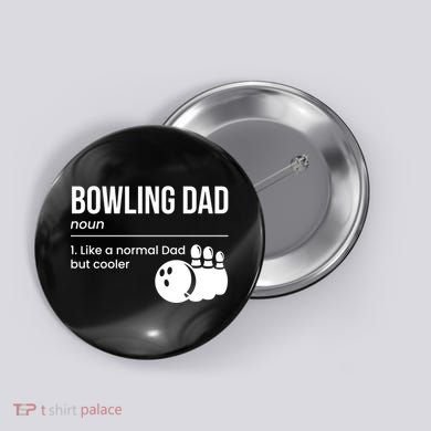 Bowling Dad Definition Gift Button