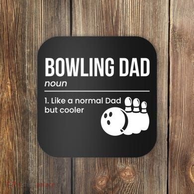 Bowling Dad Definition Gift Coaster