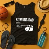 Bowling Dad Definition Gift Tank Top thumb 4