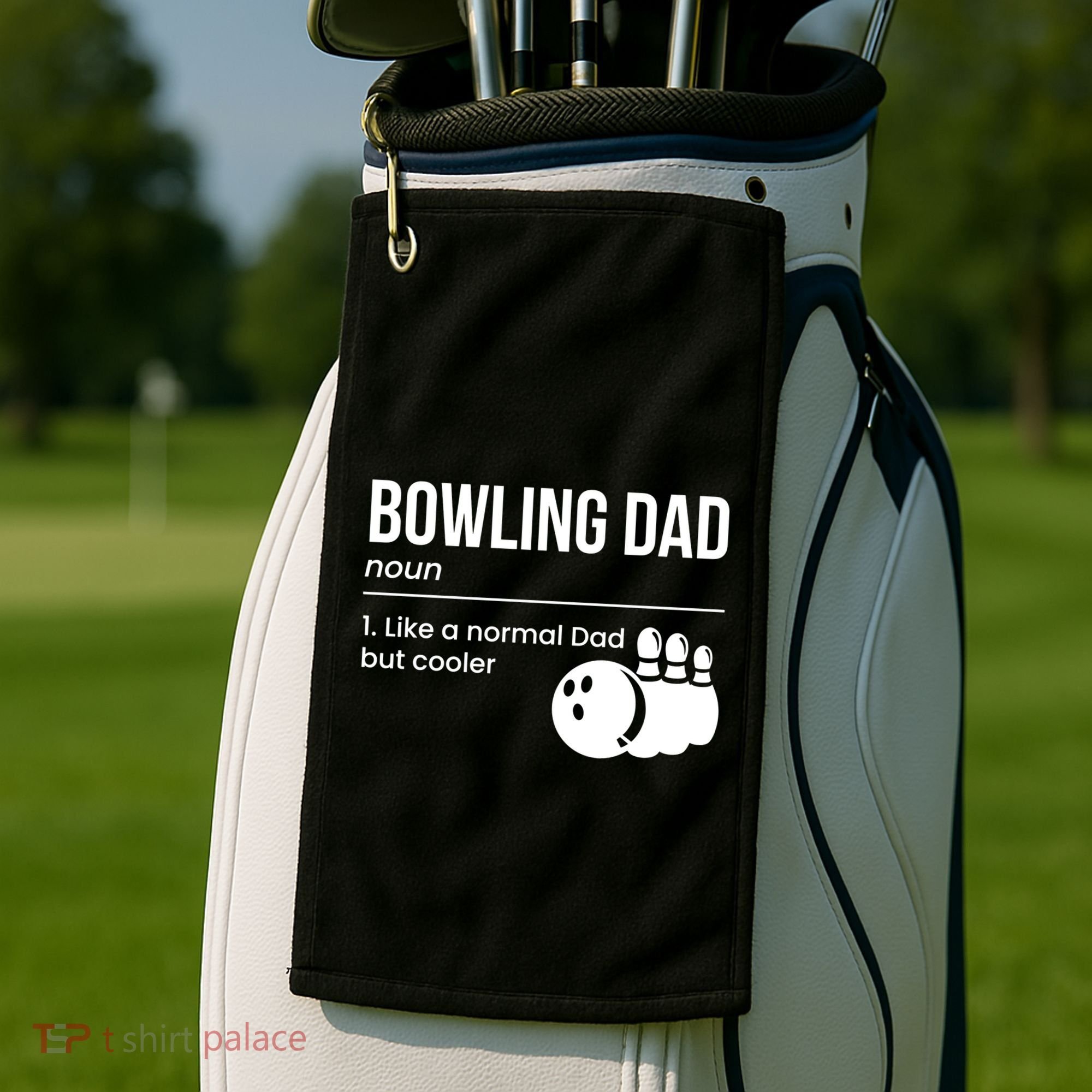 Bowling Dad Definition Gift Golf Towel