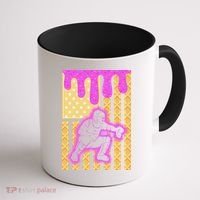 Baseball Drip Dripping Ice Cream Baseball American Flag Coffee Mug thumb 1