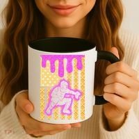 Baseball Drip Dripping Ice Cream Baseball American Flag Coffee Mug thumb 3