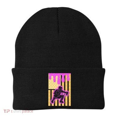 Baseball Drip Dripping Ice Cream Baseball American Flag Beanie
