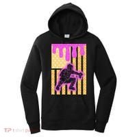 Baseball Drip Dripping Ice Cream Baseball American Flag Women's Hoodie thumb 0