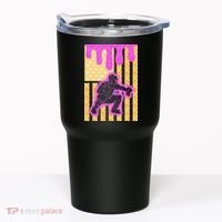 Baseball Drip Dripping Ice Cream Baseball American Flag Tumbler thumb 0