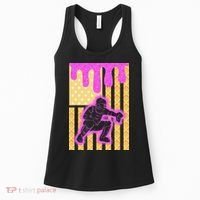 Baseball Drip Dripping Ice Cream Baseball American Flag Women's Tank Top thumb 0