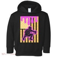 Baseball Drip Dripping Ice Cream Baseball American Flag Toddler Hoodie thumb 0