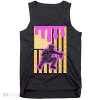 Baseball Drip Dripping Ice Cream Baseball American Flag Tank Top thumb 0